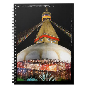 Stupa Boudhanath, Katmandu nattetid - Nepal Anteckningsbok