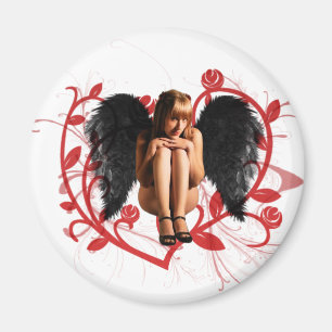 Stupad ängel magnet