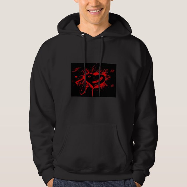 Stupad hjältetröja sweatshirt med luva (Framsida)