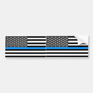 Stupad polisflagga bildekal