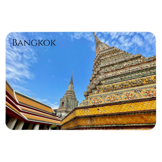 stupas wat pho bangkok magnet (Horisontell)