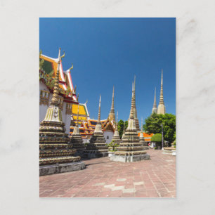 Stupas, Wat Pho, Bangkok, Thailand Vykort