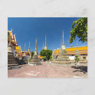 Stupas, Wat Pho, Bangkok, Thailand Vykort