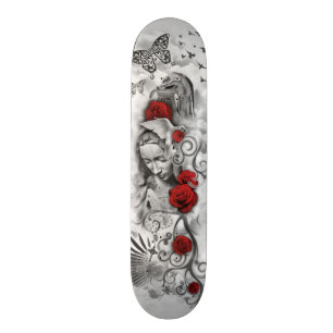 Stupat ängelfantasidäck mini skateboard bräda 18,5 cm