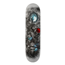 Stupat krigaredäck mini skateboard bräda 18,5 cm