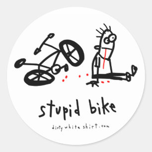 Stupid Bike Runt Klistermärke