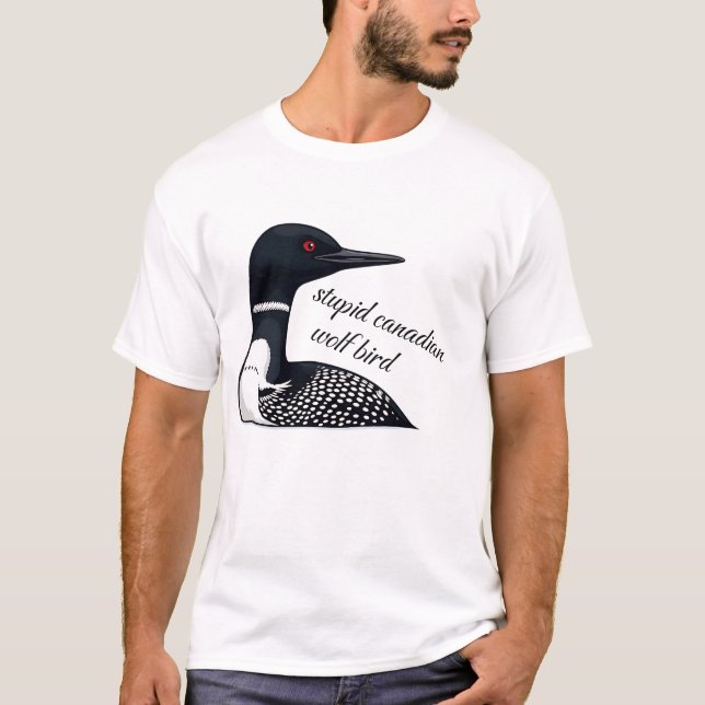 Stupid Canadian Wolf Bird | Funny Canada Meme T Shirt (Framsida)