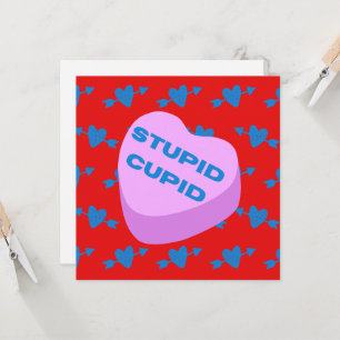 Stupid cupid, Flat Notecard Inbjudningar