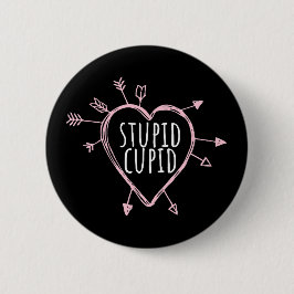 Stupid Cupid Heart With Arrows Fun Valentine's Day Knapp