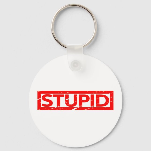 Stupid Frimärke Nyckelring (Framsida)