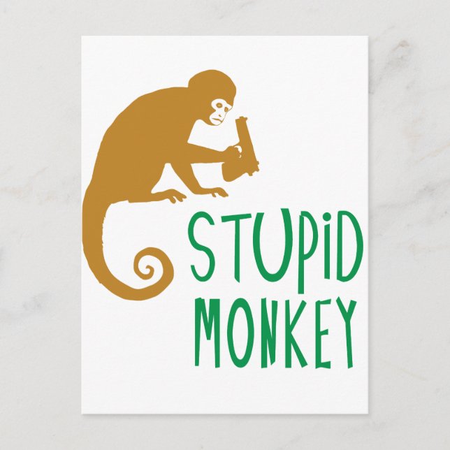 Stupid Monkey Vykort (Framsida)
