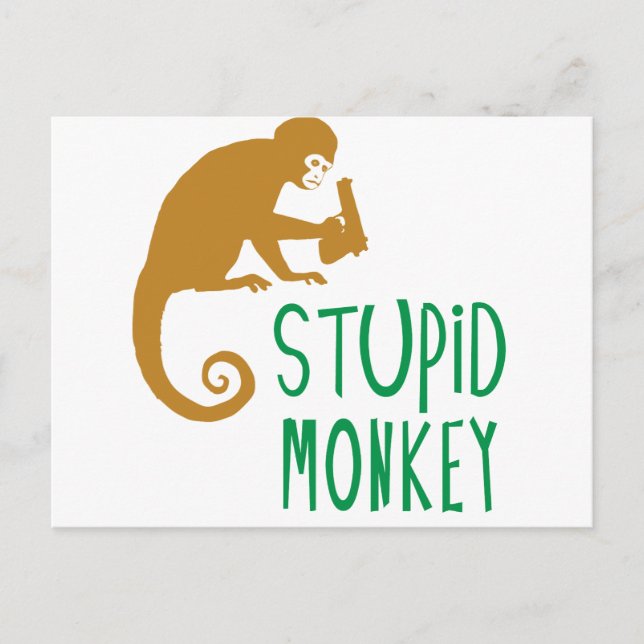 Stupid Monkey Vykort (Framsida)