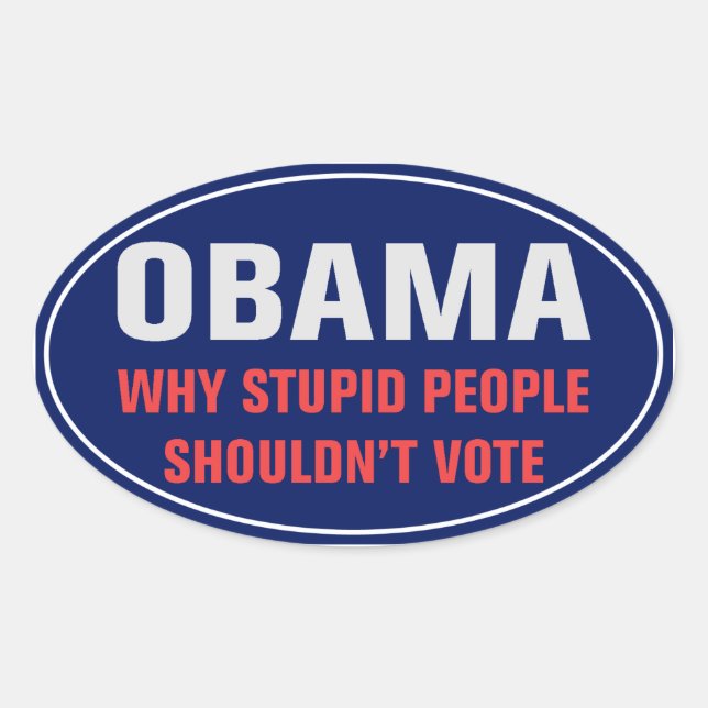 Stupid People Sticker Ovalt Klistermärke (Framsida)
