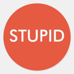 STUPID RUNT KLISTERMÄRKE