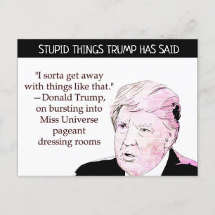 Stupid Sak Trump har sagt Postcard Souvenir Vykort