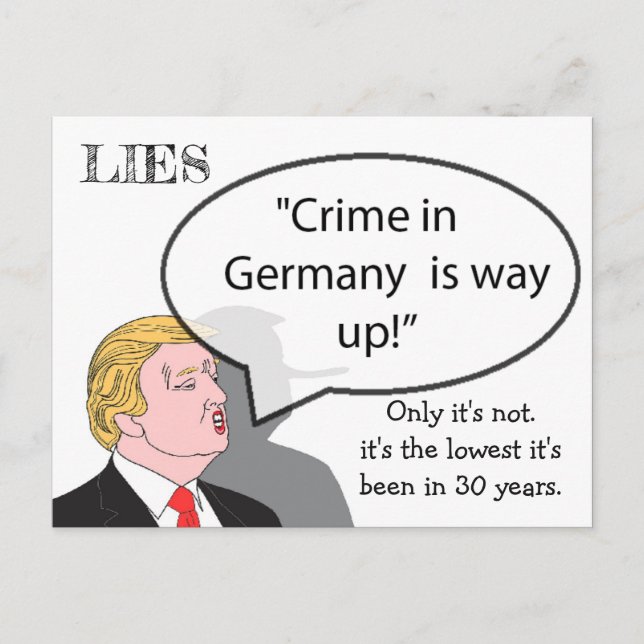 Stupid Sak Trump har sagt Postcard Souvenir Vykort (Framsida)