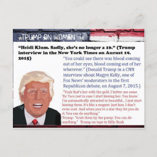 Stupid Sak Trump har sagt Postcard Souvenir Vykort