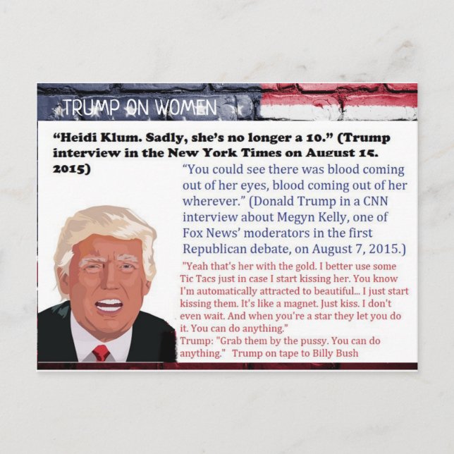 Stupid Sak Trump har sagt Postcard Souvenir Vykort (Framsida)