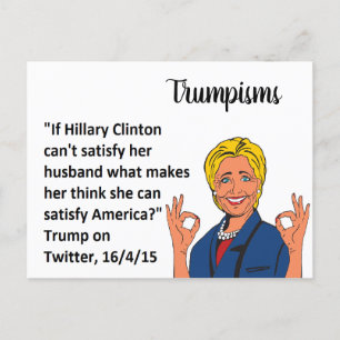 Stupid Sak Trump har sagt Postcard Souvenir Vykort