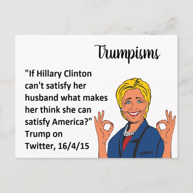 Stupid Sak Trump har sagt Postcard Souvenir Vykort (Framsida)