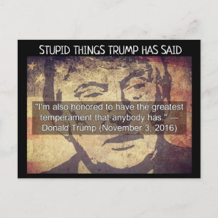 Stupid Sak Trump har sagt Postcard Souvenir Vykort