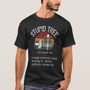 Stupid Träd Disk Golf Frisbee Vintage T Shirt