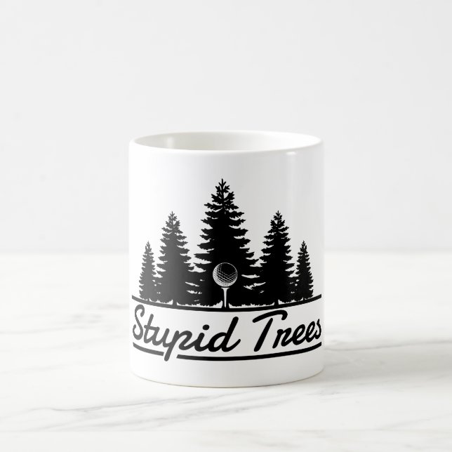 Stupid Träd Golf Boll Tee GIft Kaffemugg (Center)