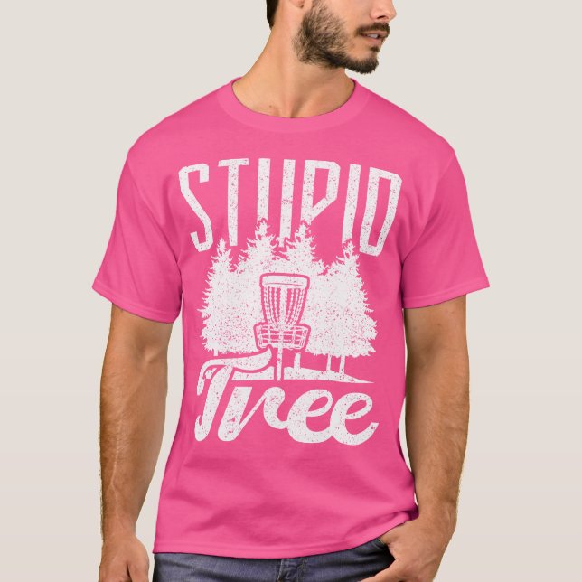 Stupid Träd Mini Disk Golf T Shirt (Framsida)