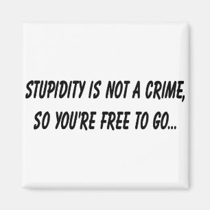 Stupidity är inte ett brott magnet