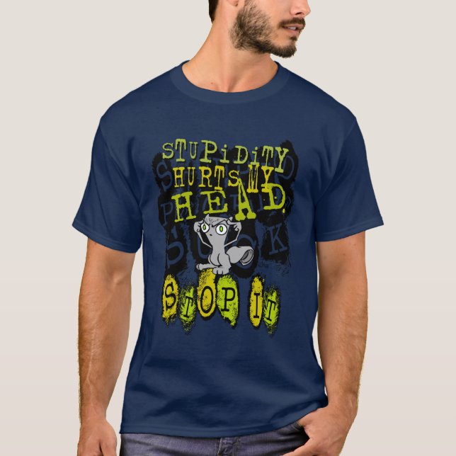 Stupiditymen: Foamy skjorta T-shirt (Framsida)