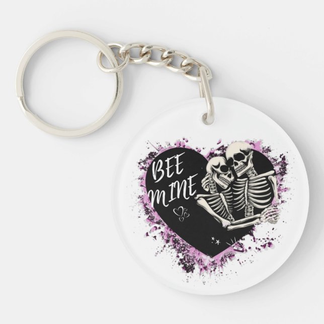 Sturdy acrylic keychain with cut  pair (Framsidan)