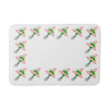 Sturdy Bath Mat med färgade blommor