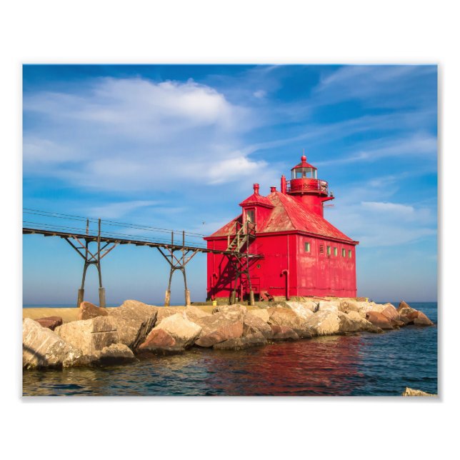 Sturgeon Bay Lighthouse Pier Fototryck (Framsidan)