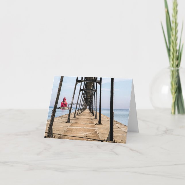 Sturgeon Bay Wisconsin Lighthouse Door Kort (Framsida)