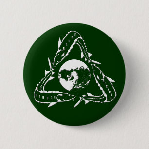 Sturgeon Button - Återvinna - vit Knapp