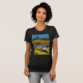 STURGEON COLORING PAGE & SCUTES - womens t-shirt