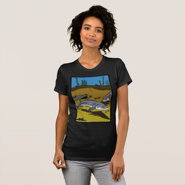 STURGEON COLORING PAGE & SCUTES - womens t-shirt (Hel framsida)
