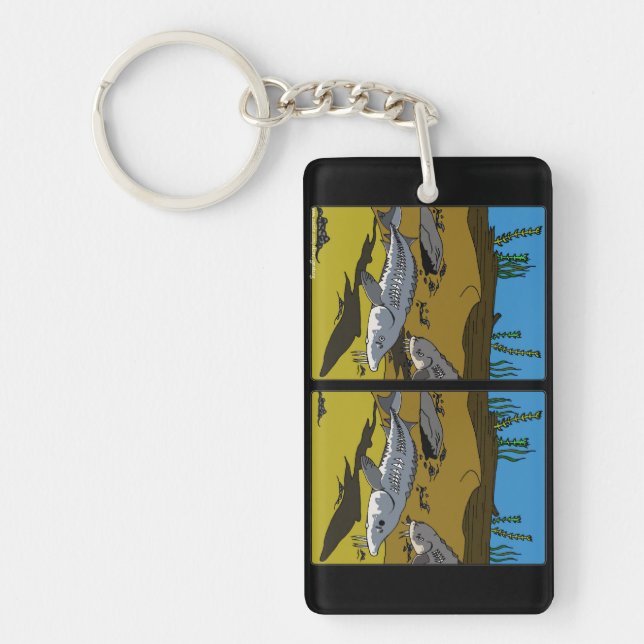 STURGEON COLORING PAGE SPOT DIF - keychain (Framsidan)