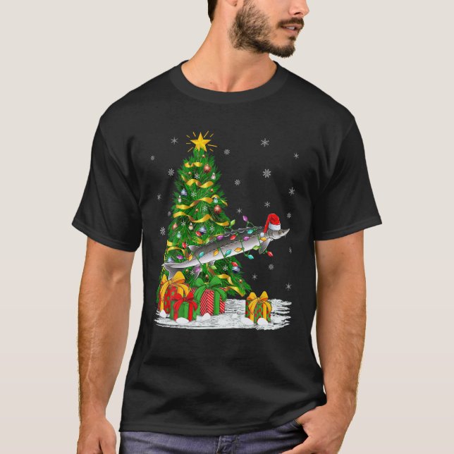 Sturgeon Fish Älskare Family Matching Santa Sturge T Shirt (Framsida)
