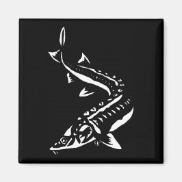 Sturgeon Magnet - Tribal Black