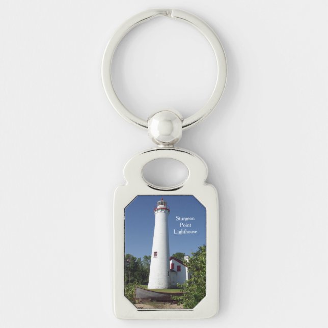 Sturgeon Point Lighthouse metall nyckelring (Framsidan)