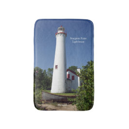 Sturgeon Point Lighthouse och Boat High bathmat Badrumsmatta