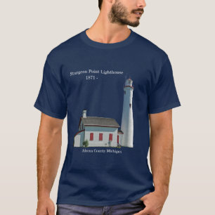 Sturgeon Point Lighthouse utskärningsklänning mörk T Shirt