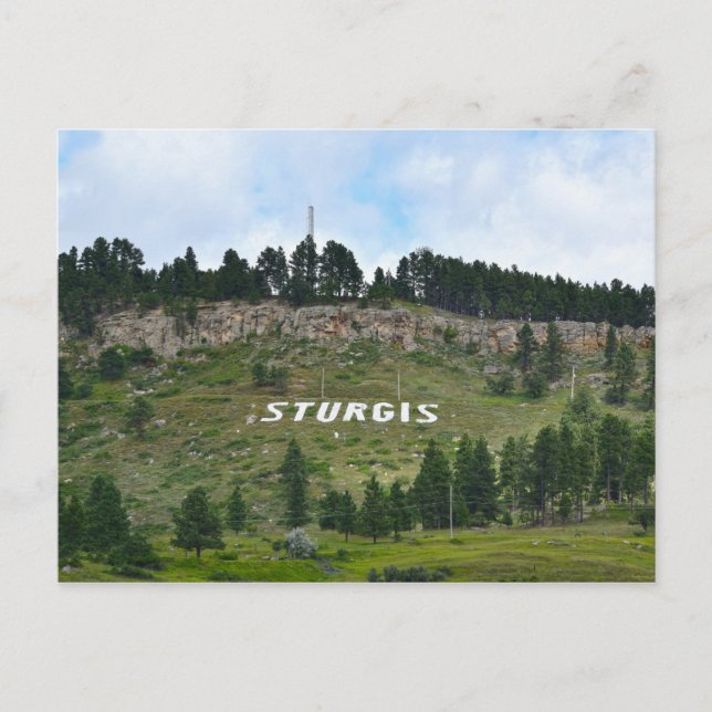 Sturgis Hillside Sign, South Dakota Vykort (Framsida)