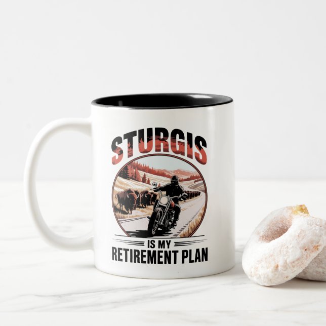 Sturgis SD Motorcykel Bikers Pensionsplan Två-Tonad Mugg (Med munk)