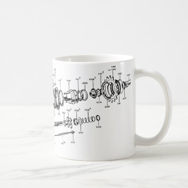 Sturmey-Bågskytten Tre-rusar muggen (ingen Kaffemugg (Höger)