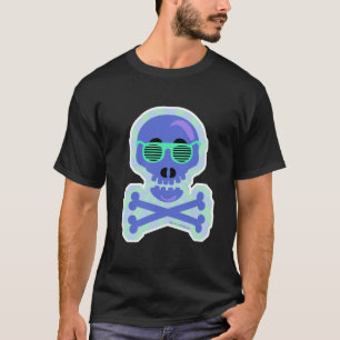 Stutter Shades Funny Illustrated Skull Tee