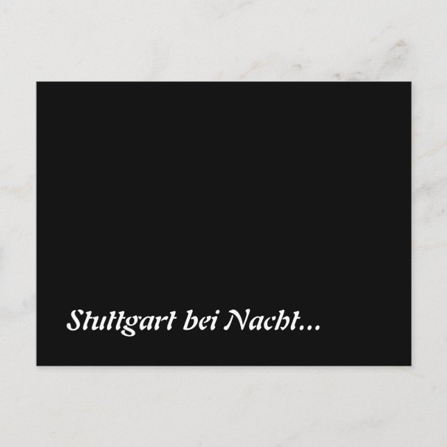Stuttgart bei Nacht Vykort (Framsida)