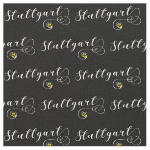 Stuttgart Flagga Heart, Tyskland, Tyskland Tyg