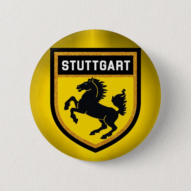 Stuttgart Flagga Knapp (Framsida)
